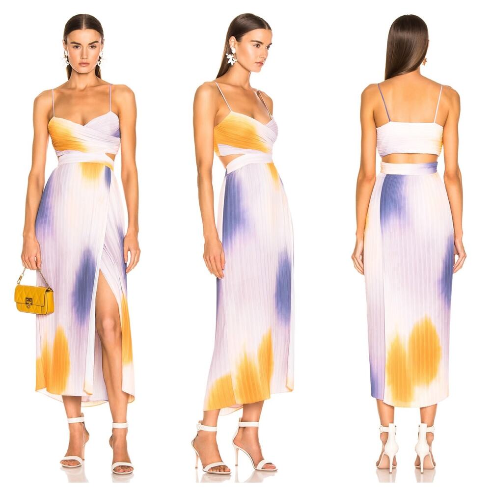 A.L.C. Sienna pleated dress in Ombré US8